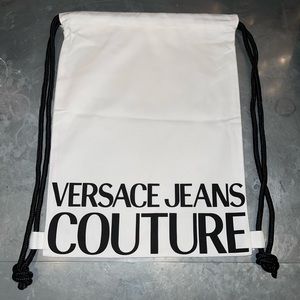 Versace Couture SS23 White Drawstring Bags - Beverly Hills Collectible Item